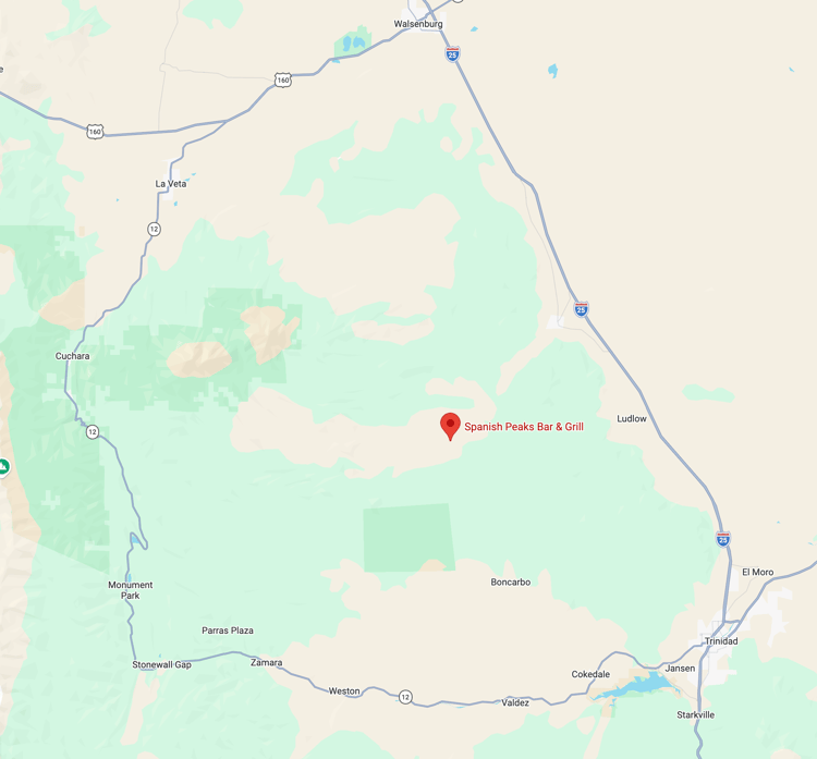 Map of spanish peaks area